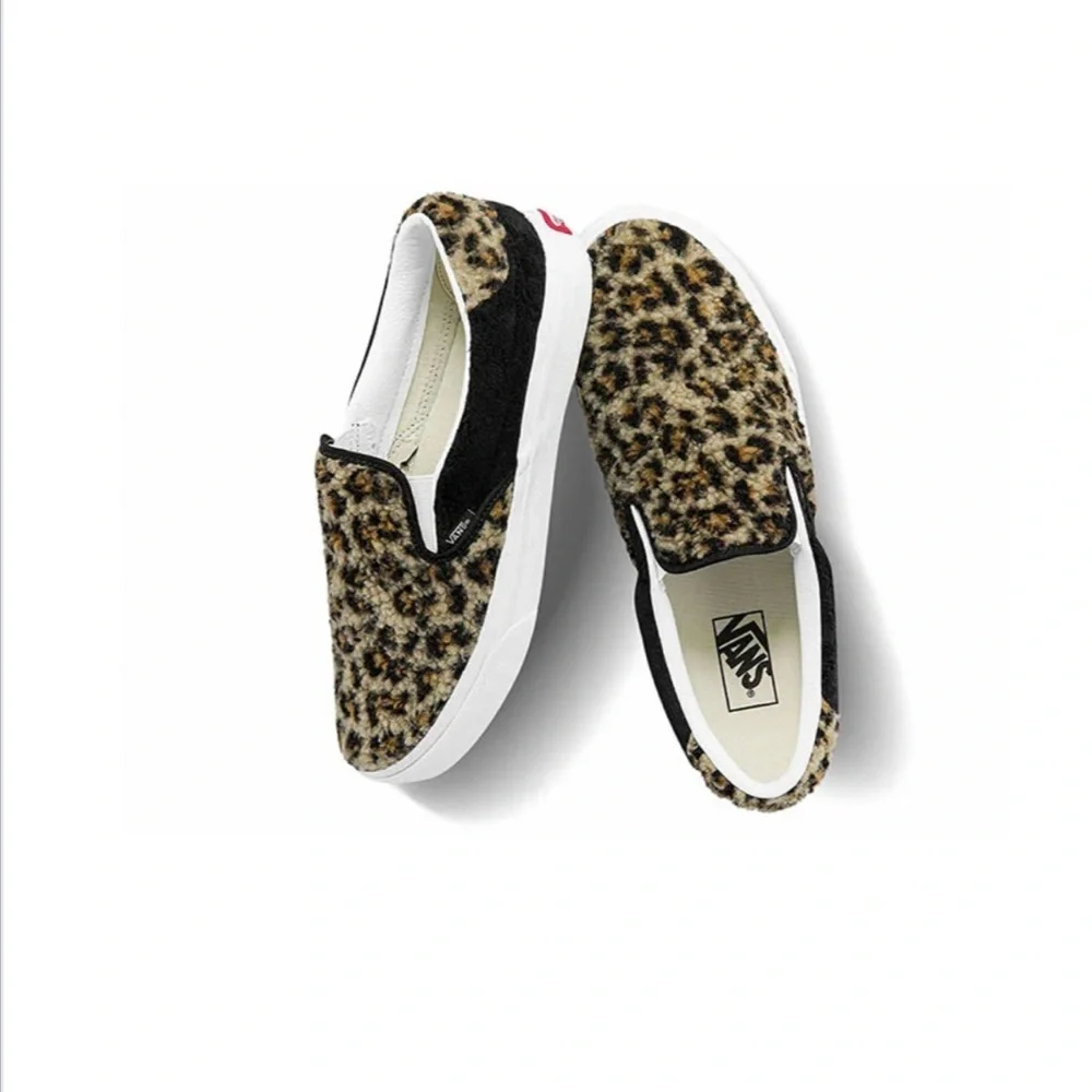 Vans Slip on 59 Sherpa Leopard Animal Print Slip-On Shoes Classic